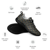 Geometric All-Over Pattern Men’s Athletic Shoes – Trendy, Comfortable, Stylish Casual Sneakers for Everyday Wear & Sports