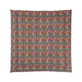 Vibrant Floral Comforter, Cozy Bedroom Blanket, Boho Bedding, Colorful Quilt, Perfect for Spring Decor, Great for Gifts