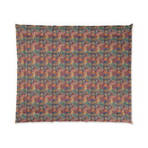 Vibrant Floral Comforter, Cozy Bedroom Blanket, Boho Bedding, Colorful Quilt, Perfect for Spring Decor, Great for Gifts