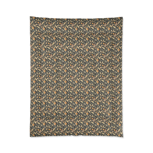 Bohemian Comforter, Cozy Bedding, Bedroom Decor, Festival Home Accent, Unique Printed Blanket, Ethnic Design Art