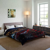 Luxury Sports Car Comforter, Modern Bedroom Decor, Automotive Enthusiast Gift, Cozy Bedding Set, Unique Car-Themed Quilt, Red Lambo