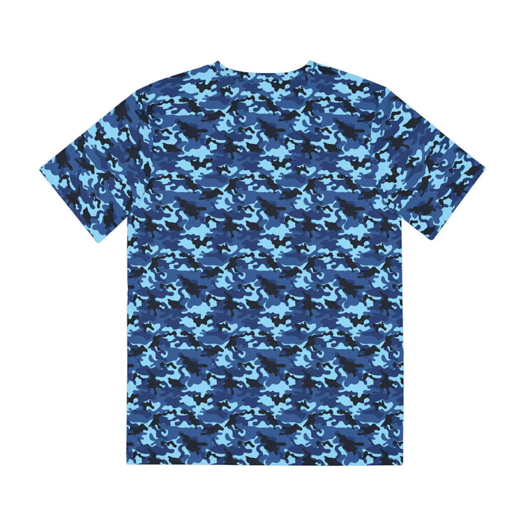 Blue Camo Tee - Casual Streetwear, Cool Graphic T-Shirt for Men, Summer Essential, Perfect Gift for Outdoor Lovers, Everyday Wear