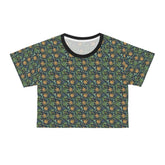 Tropical Floral Crop Tee - Summer Vibes Top, Casual Wear, Gift for Her, Cute Festival Shirt, Beach Outfit