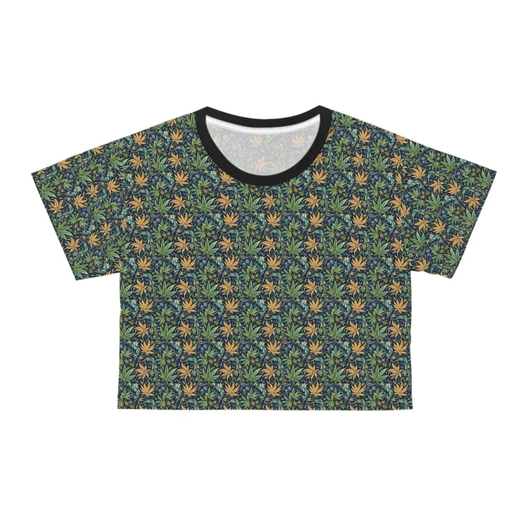 Tropical Floral Crop Tee - Summer Vibes Top, Casual Wear, Gift for Her, Cute Festival Shirt, Beach Outfit
