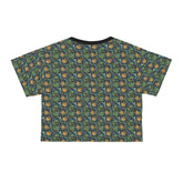 Tropical Floral Crop Tee - Summer Vibes Top, Casual Wear, Gift for Her, Cute Festival Shirt, Beach Outfit