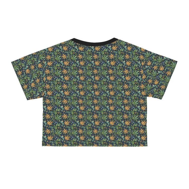Tropical Floral Crop Tee - Summer Vibes Top, Casual Wear, Gift for Her, Cute Festival Shirt, Beach Outfit