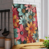 Floral Glass Cutting Board, Vibrant Kitchen Decor, Floral Gift, Home Cooking Essential, Unique Kitchen Gift, Mother&