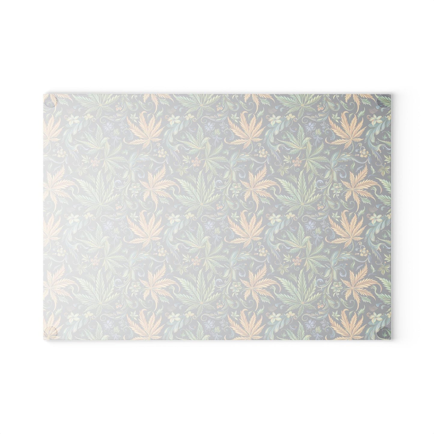 Artisan Floral Glass Cutting Board - Elegant Kitchen Decor, Gift for Foodies, Housewarming, Cooking Essentials, Unique Home Decor