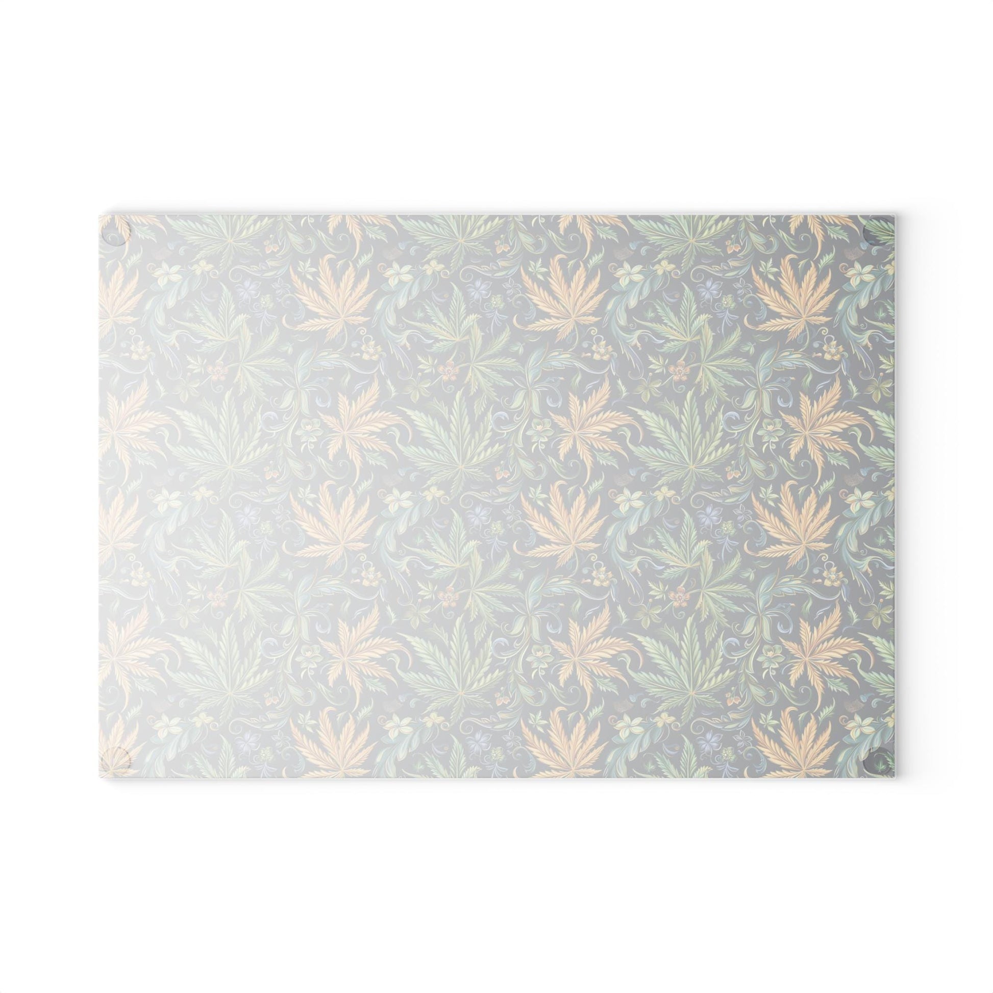 Artisan Floral Glass Cutting Board - Elegant Kitchen Decor, Gift for Foodies, Housewarming, Cooking Essentials, Unique Home Decor