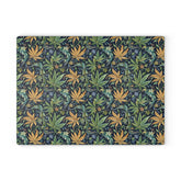 Artisan Floral Glass Cutting Board - Elegant Kitchen Decor, Gift for Foodies, Housewarming, Cooking Essentials, Unique Home Decor