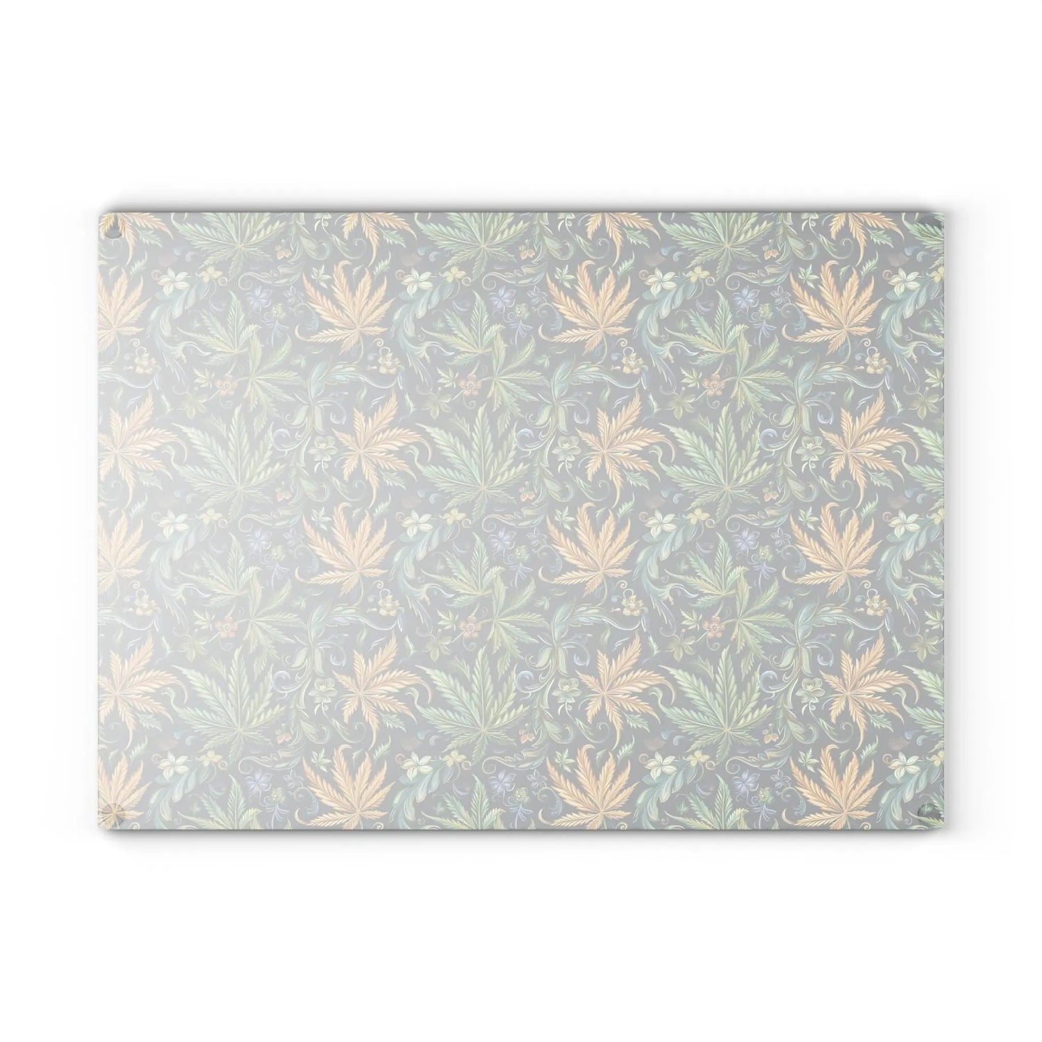Artisan Floral Glass Cutting Board - Elegant Kitchen Decor, Gift for Foodies, Housewarming, Cooking Essentials, Unique Home Decor