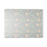 Artisan Floral Glass Cutting Board - Elegant Kitchen Decor, Gift for Foodies, Housewarming, Cooking Essentials, Unique Home Decor
