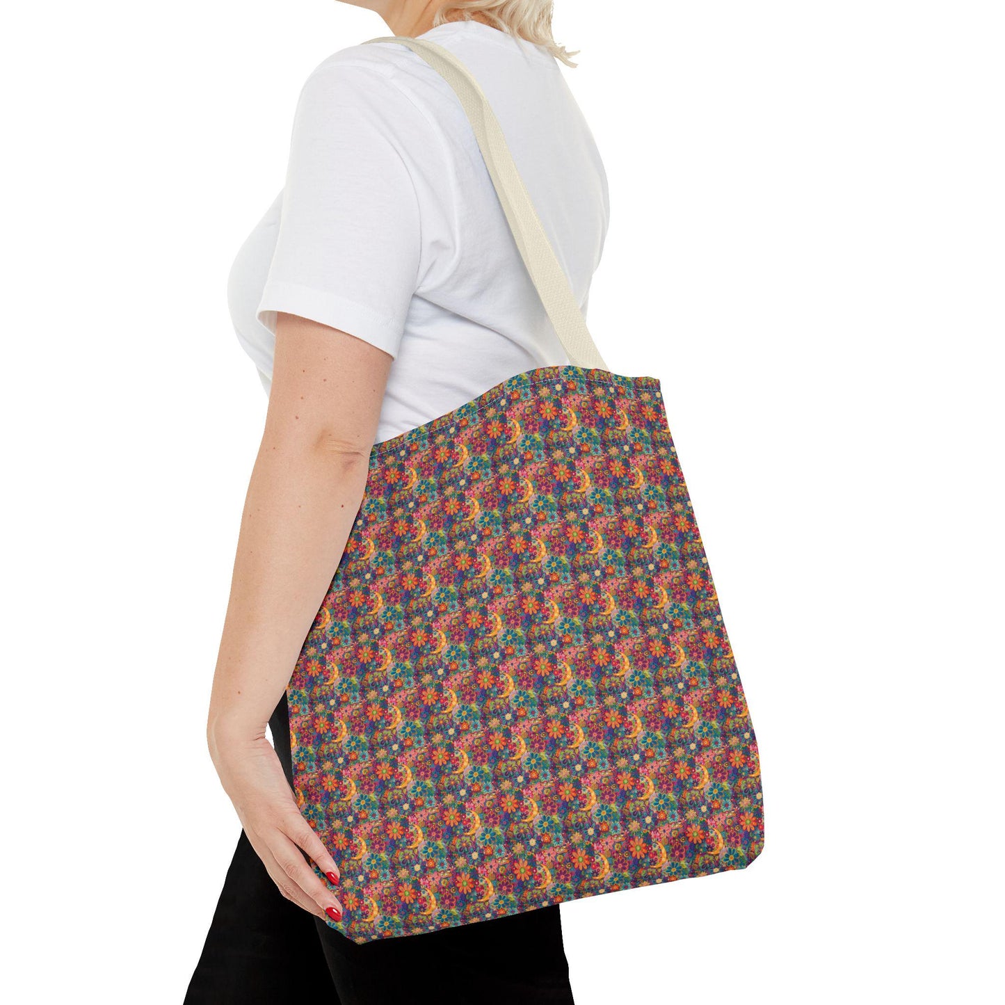 Vibrant Floral Tote Bag, Eco-Friendly Shopping Bag, Beach Tote, Gift for Her, Summer Accessory, Reusable Grocery Bag
