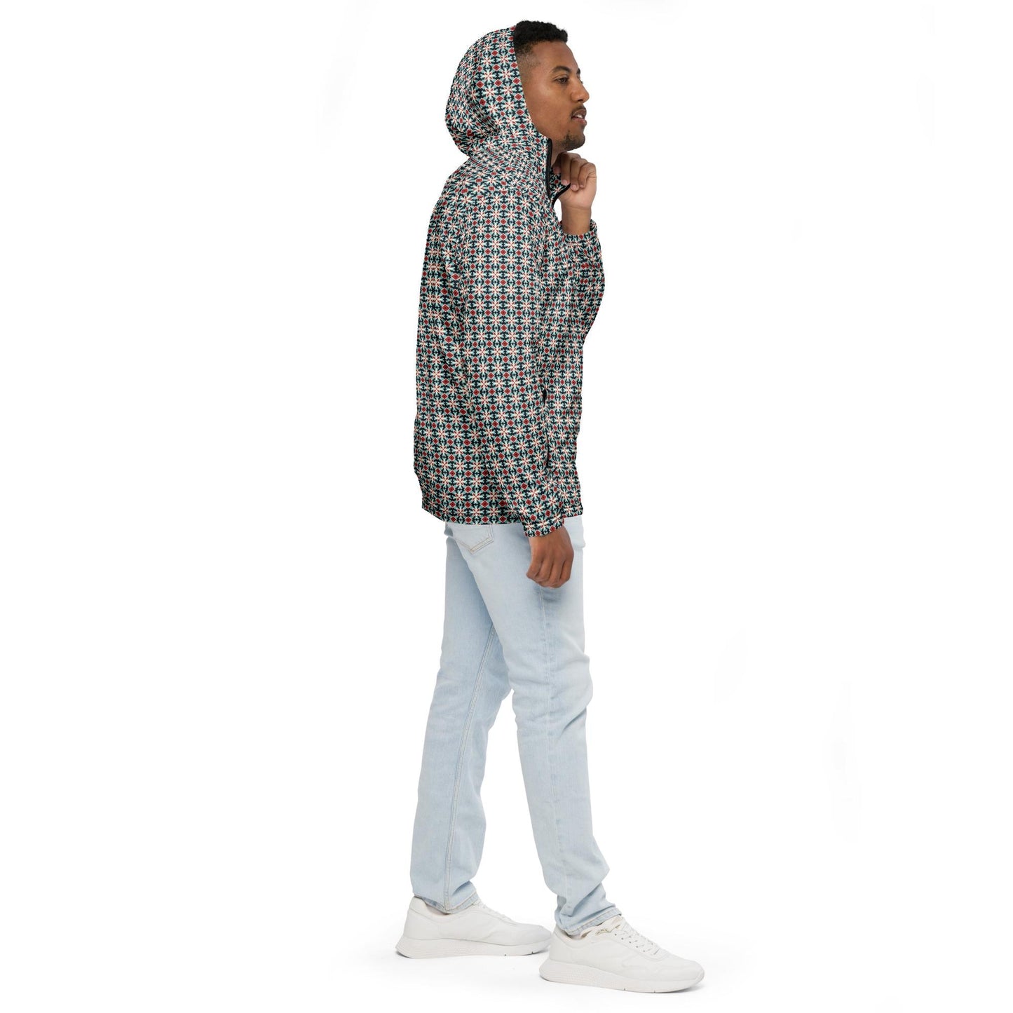 Men&#39;s Geometric Stylish Windbreaker Jacket | Trendy, Practical & Lightweight Outdoor Wear | Perfect for Casual Active Lifestyle | Waterproof
