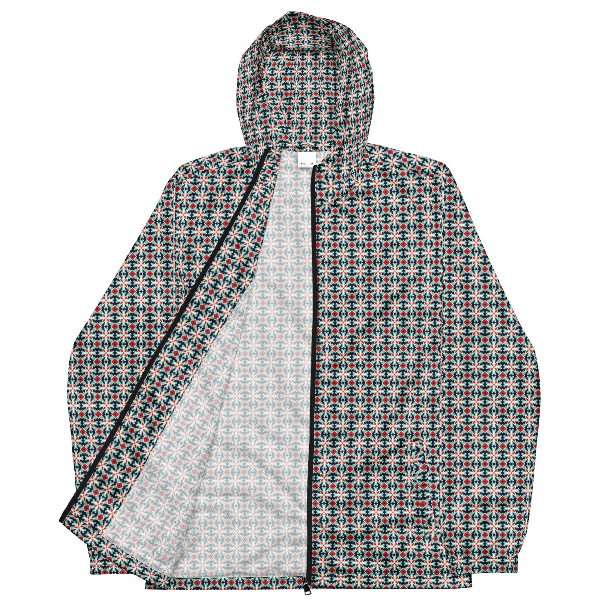 Men&#39;s Geometric Stylish Windbreaker Jacket | Trendy, Practical & Lightweight Outdoor Wear | Perfect for Casual Active Lifestyle | Waterproof