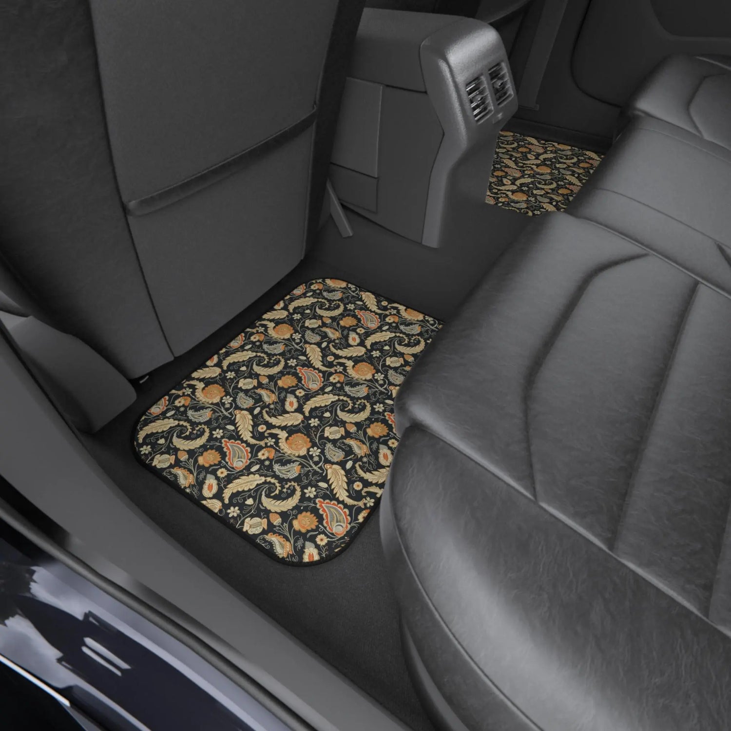 Bohemian Car Mats Set of 4, Artistic Auto Flooring, Vintage Style Car Accessories, Unique Gift for Travelers, Car Decor