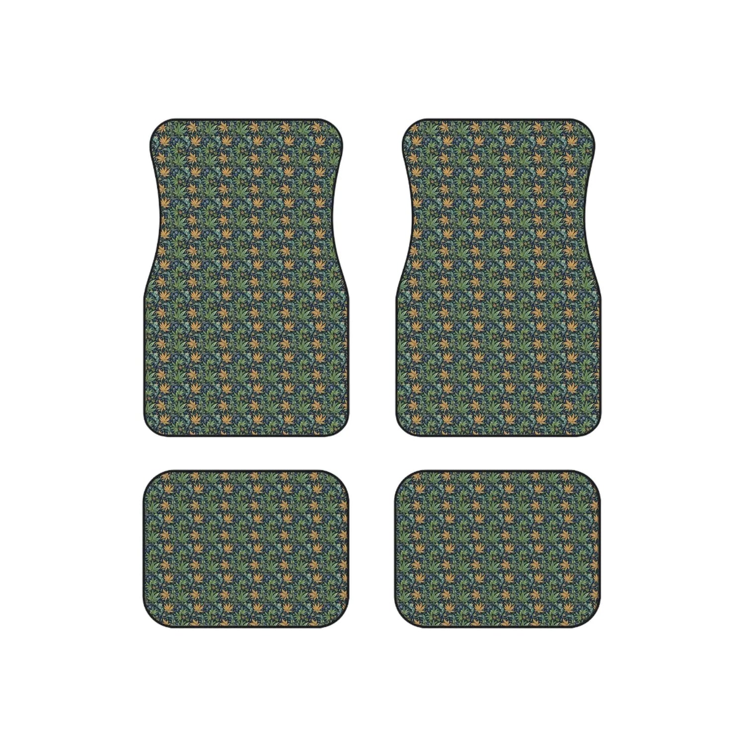 Floral Car Mats Set, Vibrant Auto Accessories, Unique Car Decor, Gift for Car Lovers, Stylish Floor Mats, Perfect for Road Trips