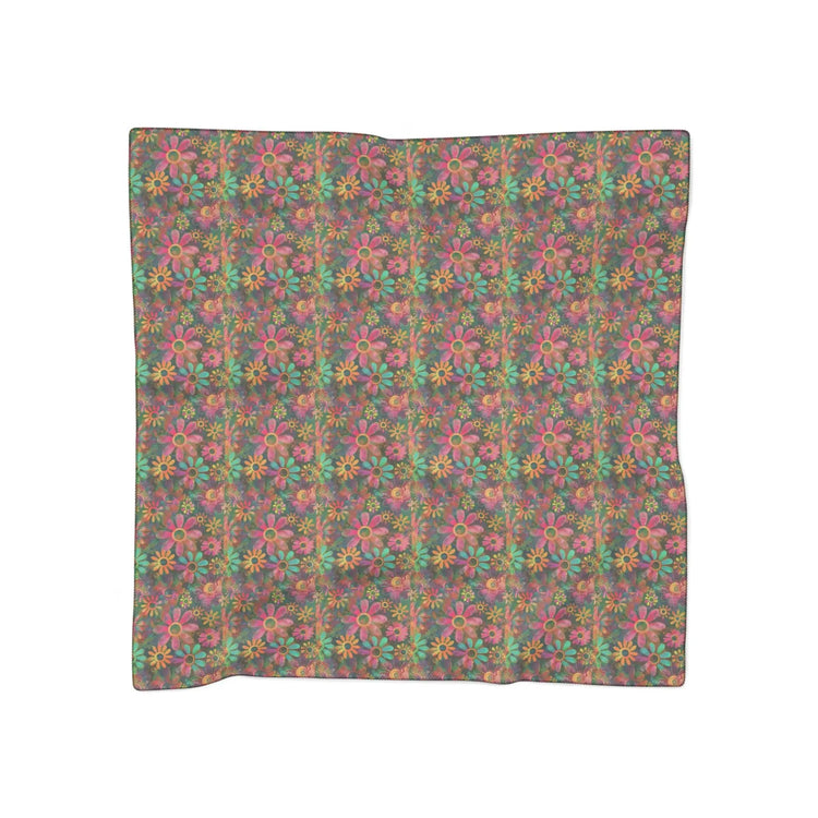 Floral Poly Scarf - Vibrant Spring Wrap, Lightweight Neck Scarf, Bohemian Accessory, Perfect Gift for Her, Festival Fashion