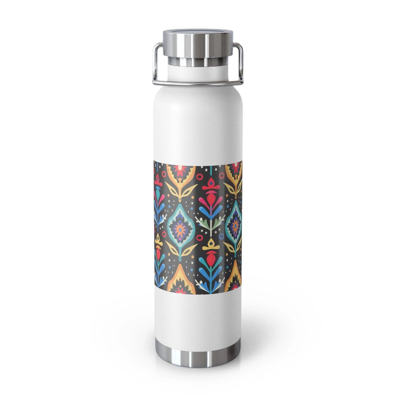Floral Insulated Water Bottle, Travel Mug, Fitness Companion, Gift for Her, Eco-Friendly Drinkware, Hydration Flask, Pink Rose Design