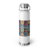 Floral Insulated Water Bottle, Travel Mug, Fitness Companion, Gift for Her, Eco-Friendly Drinkware, Hydration Flask, Pink Rose Design