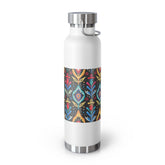 Floral Insulated Water Bottle, Travel Mug, Fitness Companion, Gift for Her, Eco-Friendly Drinkware, Hydration Flask, Pink Rose Design