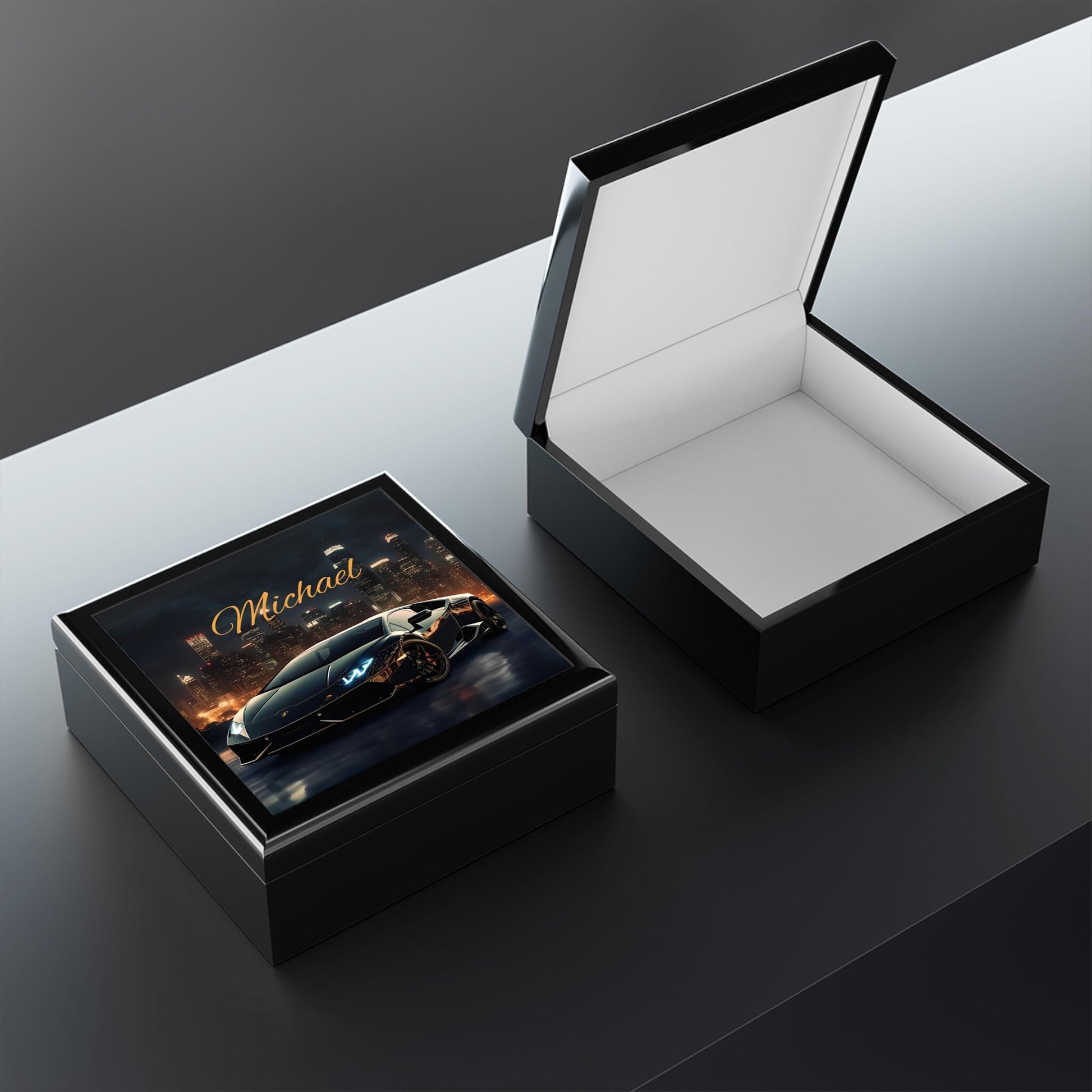 Personalized Car Lover's Jewelry Box, Custom Name Gift for Him, Unique Storage for Accessories, Birthday, Christmas, Anniversary