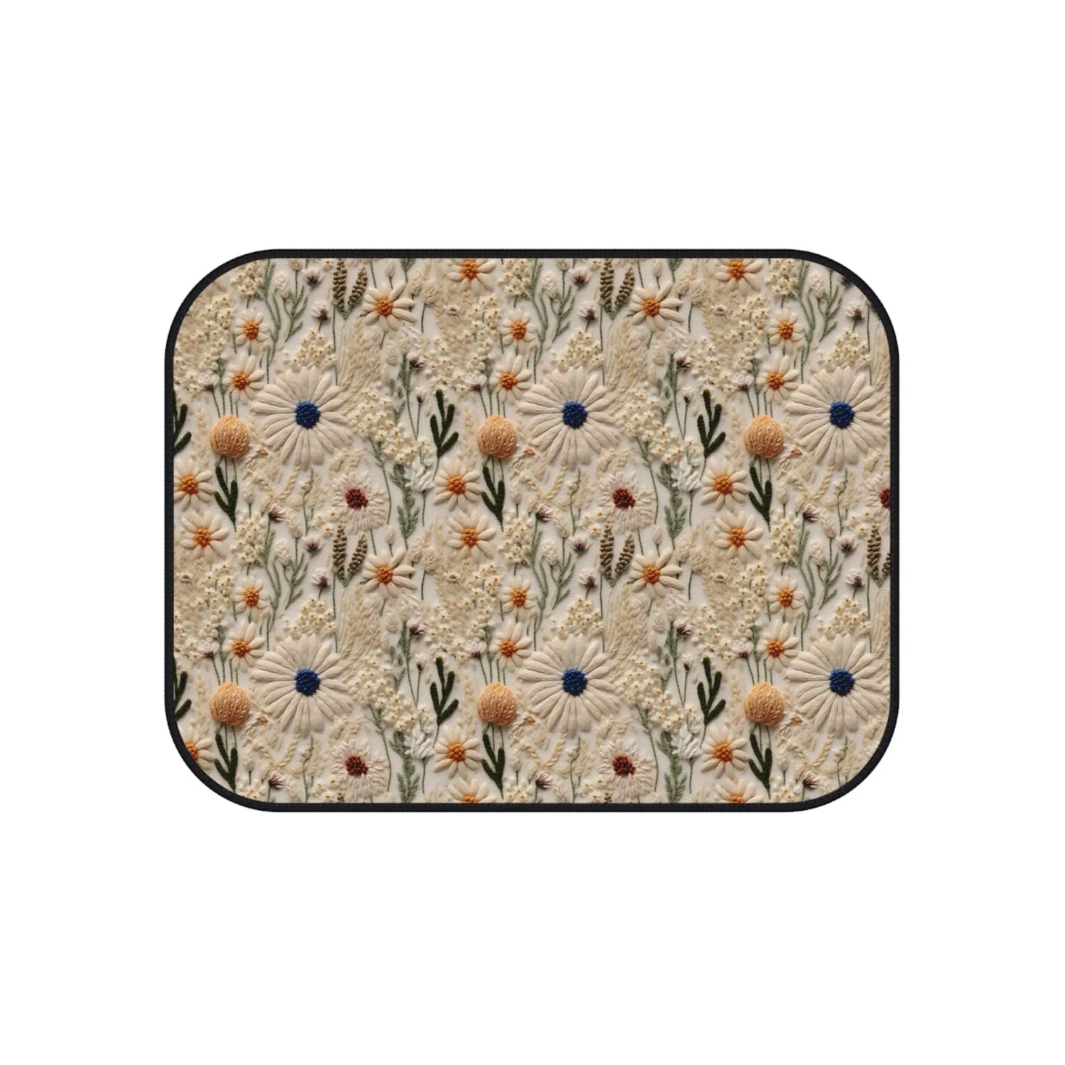 Floral Car Mats Set of 4, Elegant Car Accessories, Nature Inspired Vehicle Decor, Gifts for New Car Owners, Flower Design Floor Mats