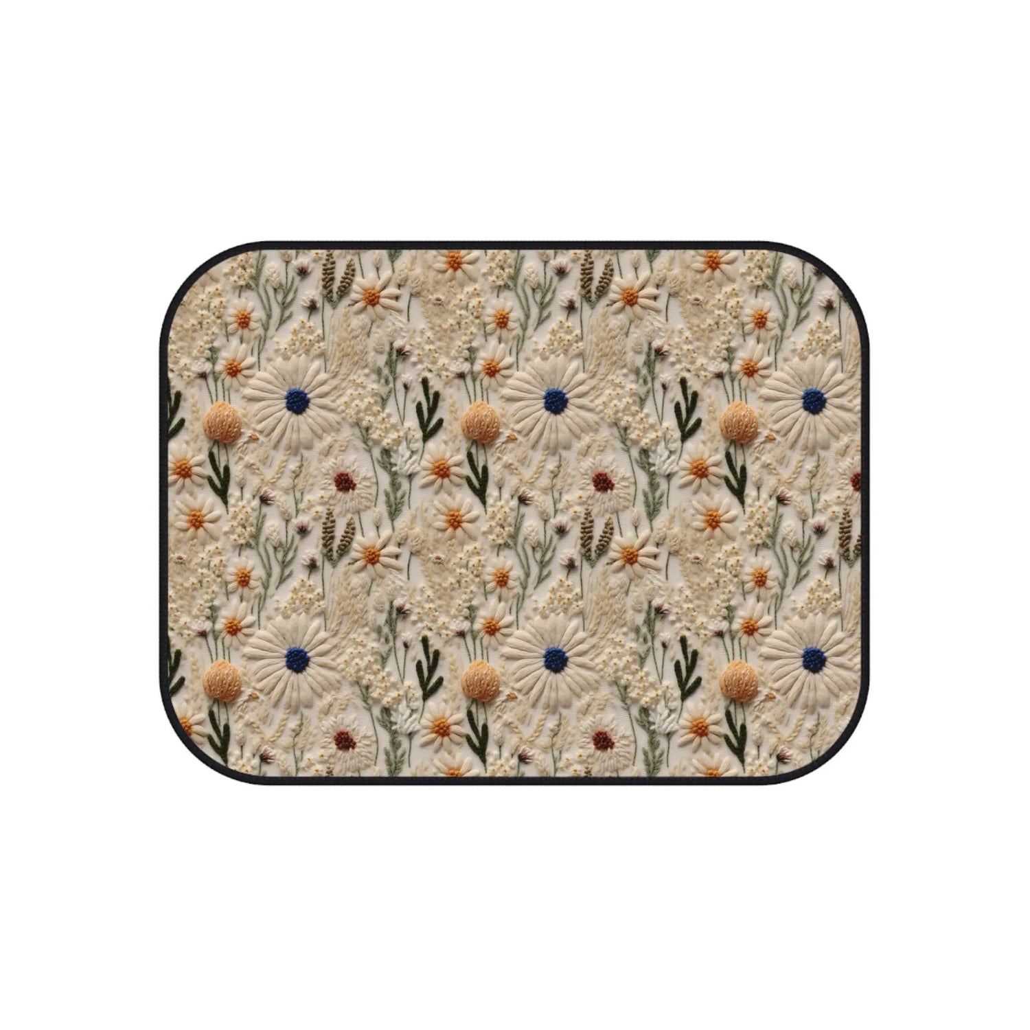 Floral Car Mats Set of 4, Elegant Car Accessories, Nature Inspired Vehicle Decor, Gifts for New Car Owners, Flower Design Floor Mats