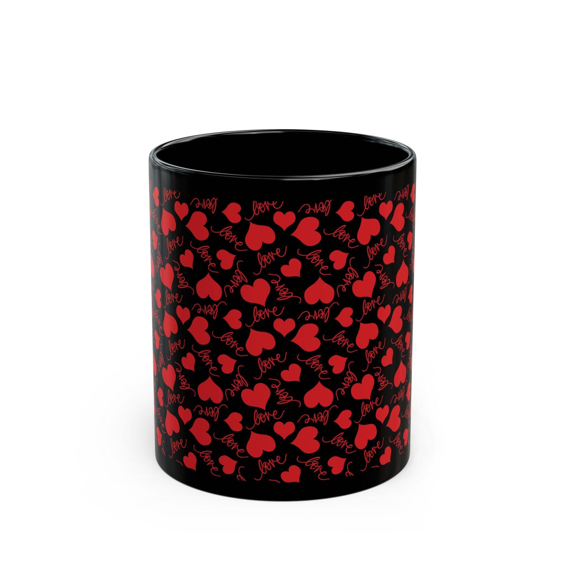 Red Hearts Love Mug - Perfect for Valentine's Day, Romantic Gifts, Coffee Lover, Home Decor, Unique Gift Idea