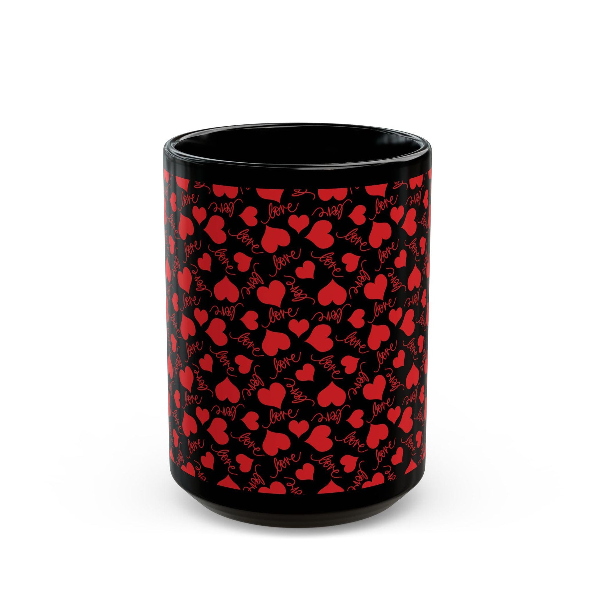 Red Hearts Love Mug - Perfect for Valentine's Day, Romantic Gifts, Coffee Lover, Home Decor, Unique Gift Idea