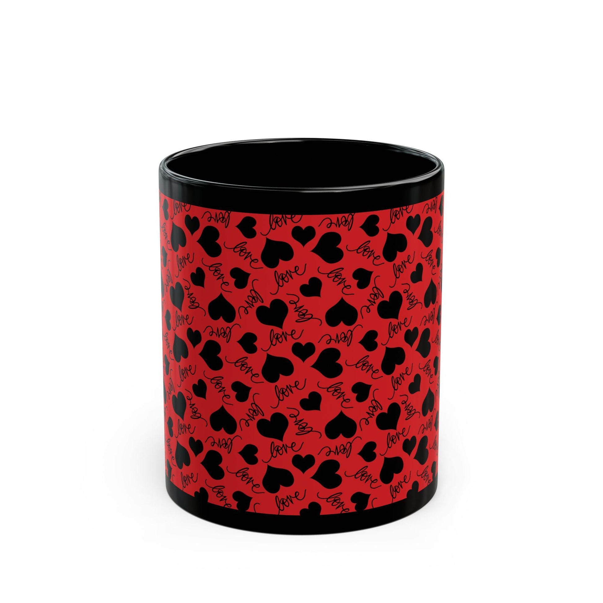 Love Heart Pattern Mug- Perfect Gift for Couples, Home Decor, Valentines Day, Coffee Lovers, Kitchen Accessory