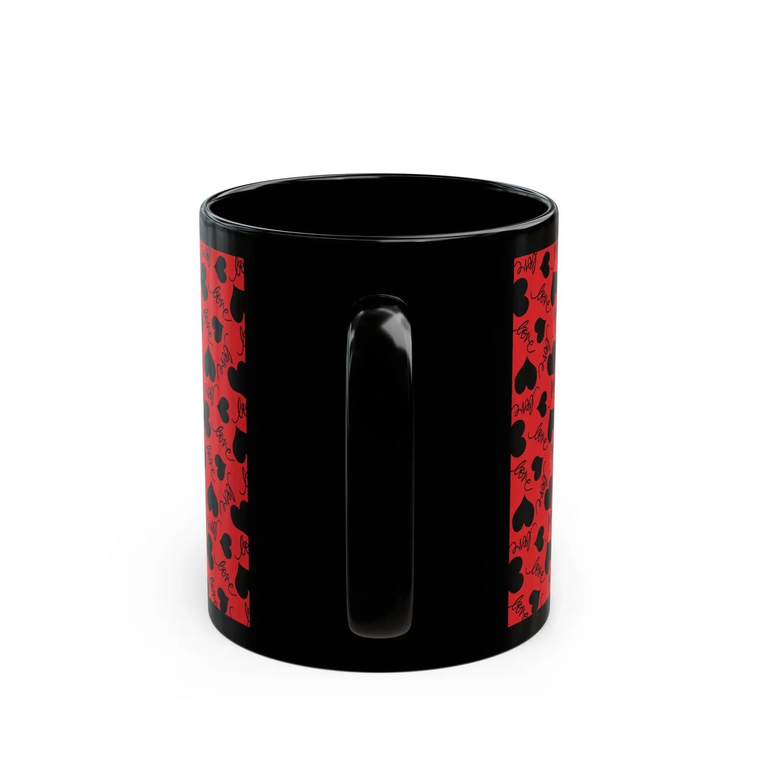 Love Heart Pattern Mug- Perfect Gift for Couples, Home Decor, Valentines Day, Coffee Lovers, Kitchen Accessory