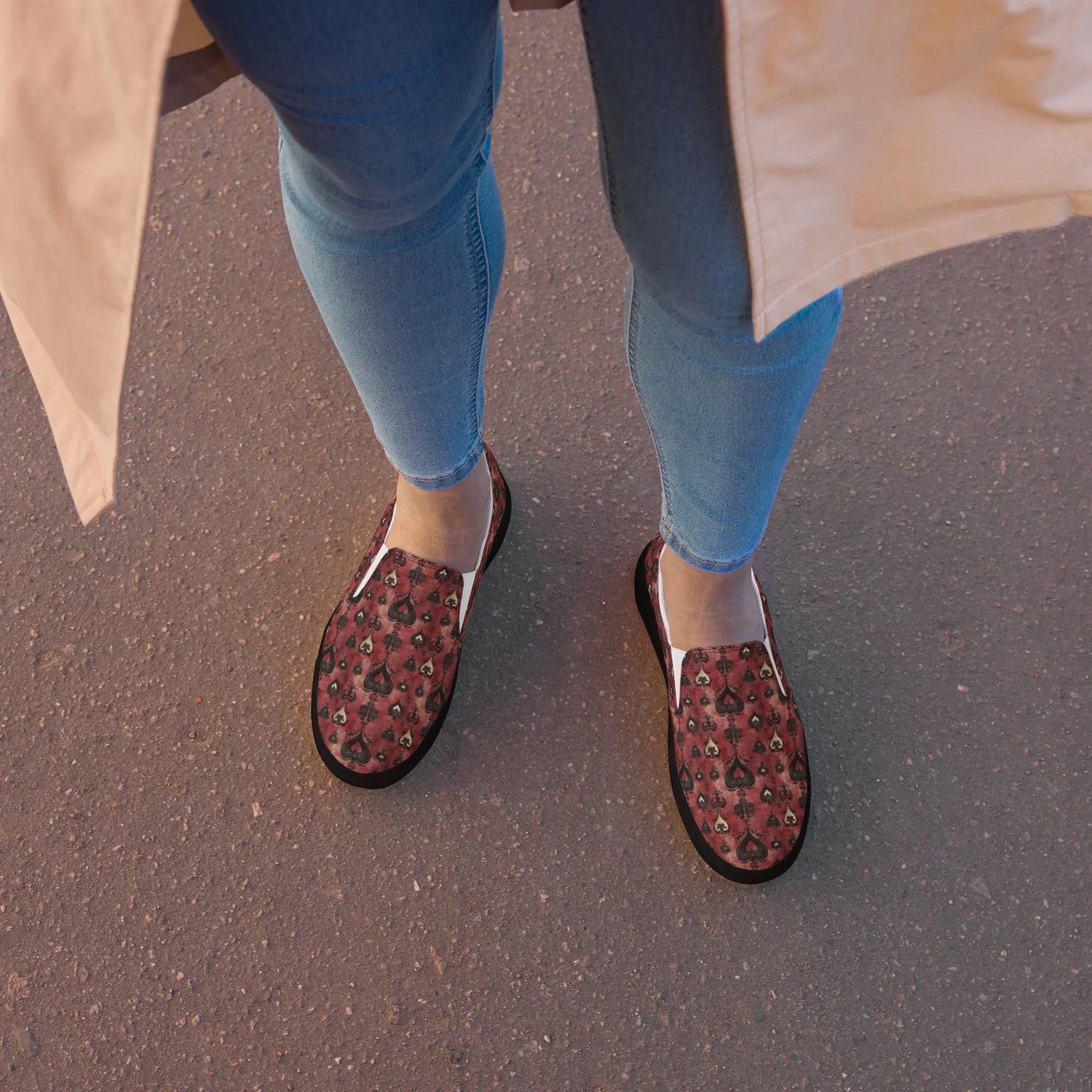 Women’s Floral Print Slip-On Canvas Shoes | Comfortable & Stylish Everyday Flats | Casual Slip-Ons with Vibrant Floral Pattern