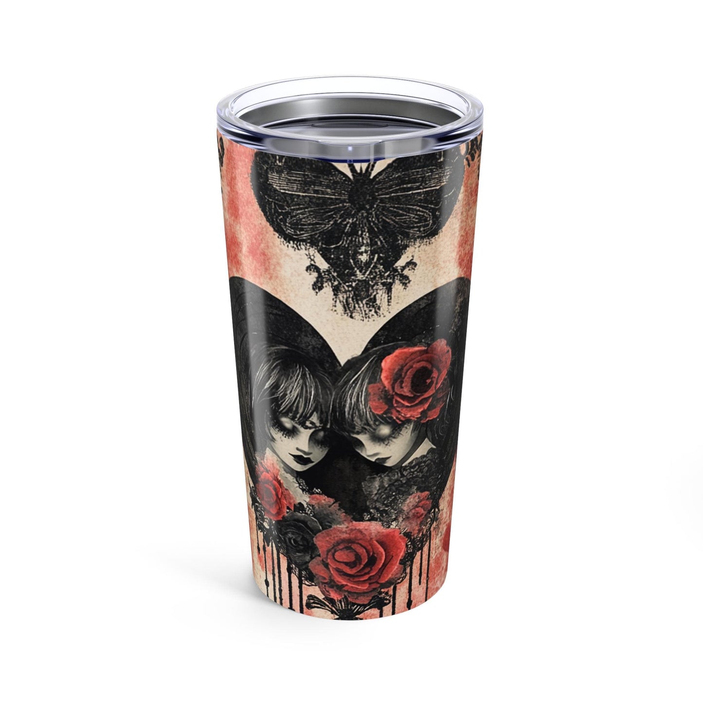 Gothic Rose Tumbler 20oz - Unique Floral Travel Mug, Perfect Gift for Coffee Lovers, Valentine's Day, or Gothic Decor