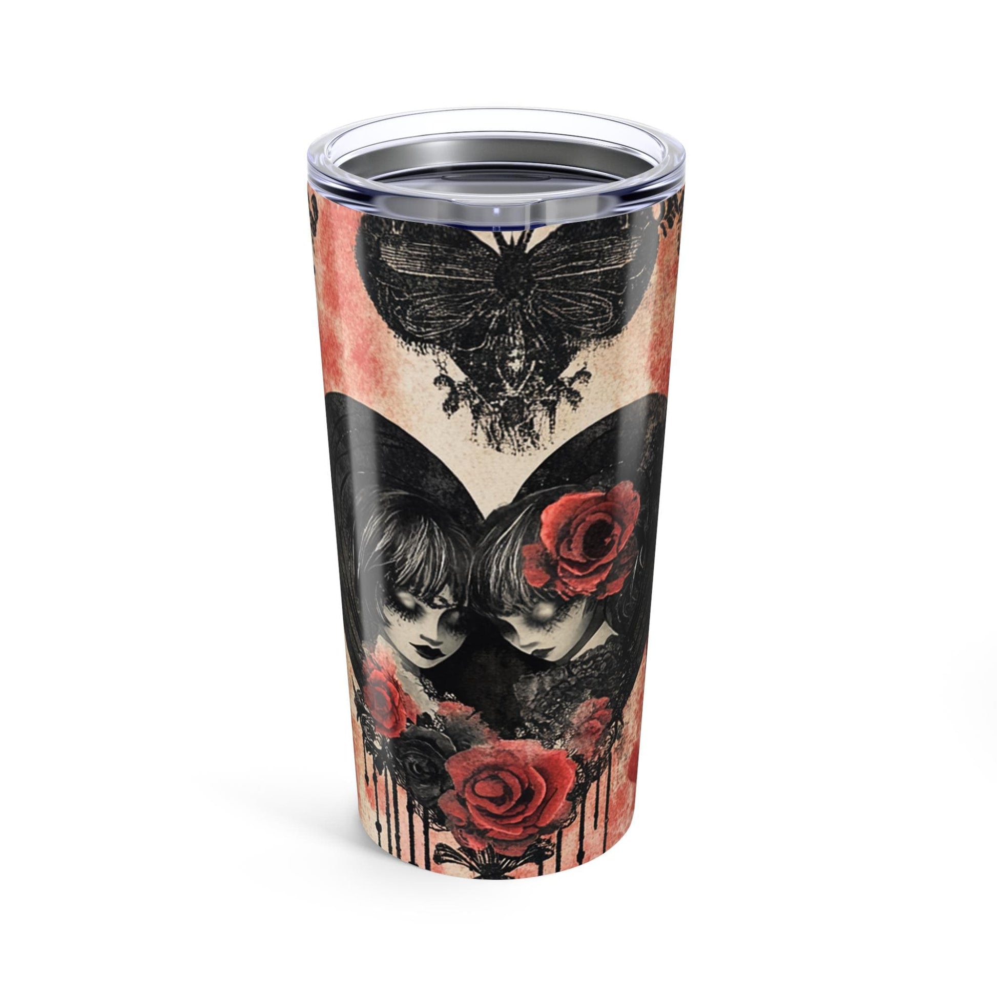 Gothic Rose Tumbler 20oz - Unique Floral Travel Mug, Perfect Gift for Coffee Lovers, Valentine's Day, or Gothic Decor