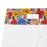 Simulated Painted Floral Print Leggings | Unique All-Over Pattern | Stretchy, Comfortable & Stylish | Perfect for Yoga, Casual, or Workout