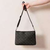 Elegant 3D Black & Gold Crossbody Bag | Sophisticated Embossed Design | Luxury Fashion Accessory | Stylish Functional
