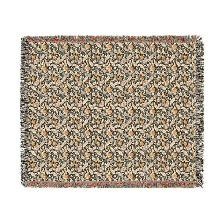 Cozy Floral Woven Blanket, Soft Throw for Home Decor, Ideal Gift for Birthdays, Housewarming, and Cozy Nights, Draping Accent, Stylish
