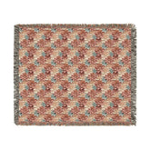 Boho Floral Woven Blanket, Cozy Throw for Home Decor, Gift for Housewarming, Rustic Blanket for Couch, All-Season Blanket