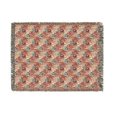 Boho Floral Woven Blanket, Cozy Throw for Home Decor, Gift for Housewarming, Rustic Blanket for Couch, All-Season Blanket