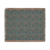 Floral Woven Blanket - Cozy Throw, Home Decor, Gift for Her, Wedding Present, Bohemian Style