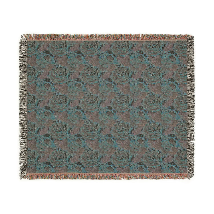 Floral Woven Blanket - Cozy Throw, Home Decor, Gift for Her, Wedding Present, Bohemian Style