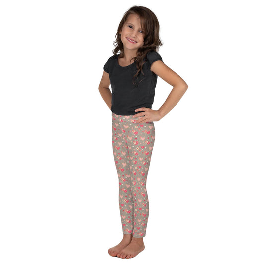 Valentine&#39;s Heart All Over Print Kids Leggings – Soft & Comfy Love-Themed Leggings for Girls – Cute Gift Idea for Valentine&#39;s Day