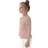 Valentine’s Heart Design Rash Guard for Girls – Stylish & Comfy Swimwear – Perfect for Valentine&