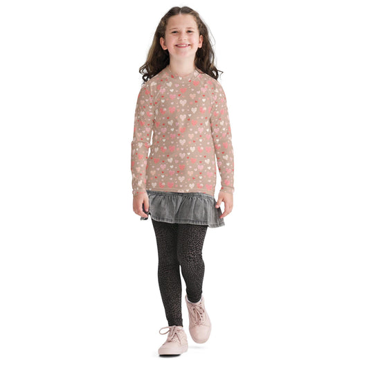 Valentine&#39;s Day Youth Rash Guard for Girls | Cute & Comfortable Swimwear for Active Girls | Perfect Gift for Her