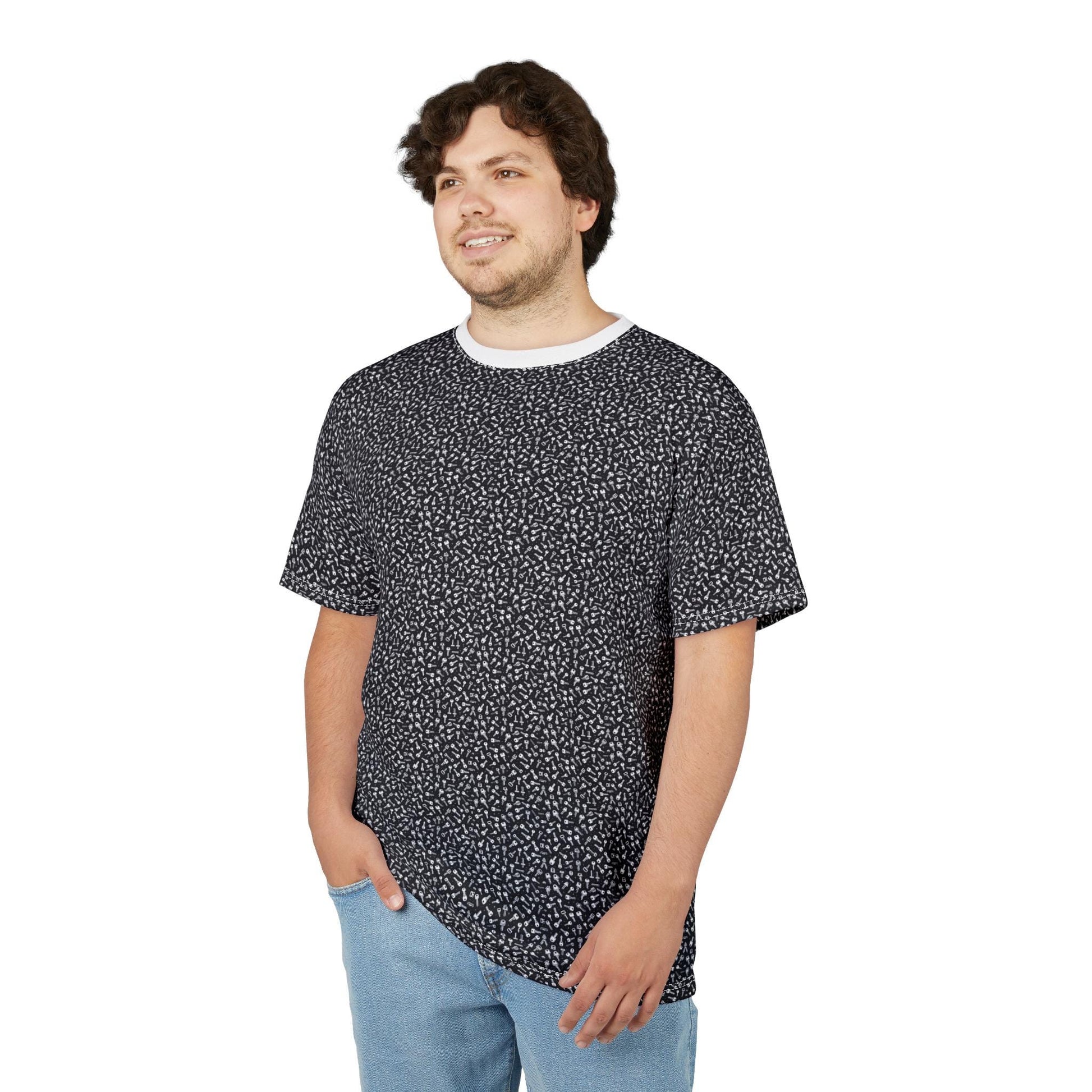 Stylish Men's Cut & Sew Tee, Casual Wear, Great for Everyday, Patterns, Trendy Fashion, Gift for Him