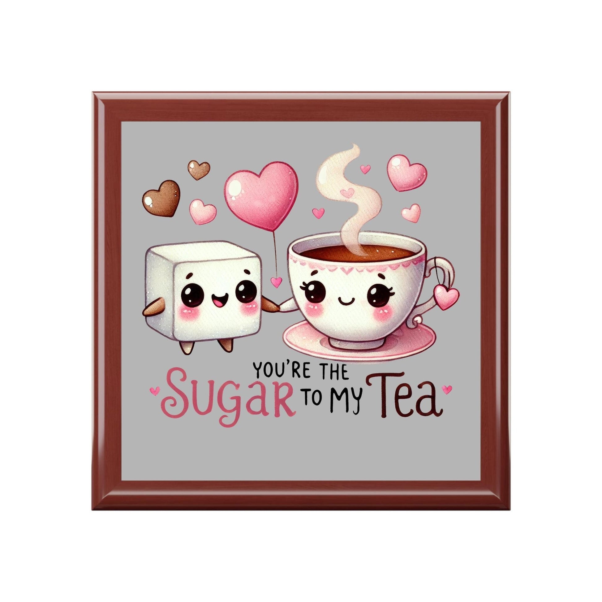 Cute Sugar to My Tea Jewelry Box, Valentine&#39;s Day Gift, Wedding Keepsake, Cute Storage Box, Love Theme Decor