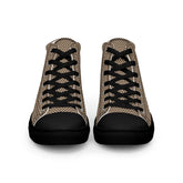 Geometric All-Over Pattern Men’s High Tops | Trendy Custom Sneakers | Stylish Modern Footwear for Men | Unique, Bold & Comfortable