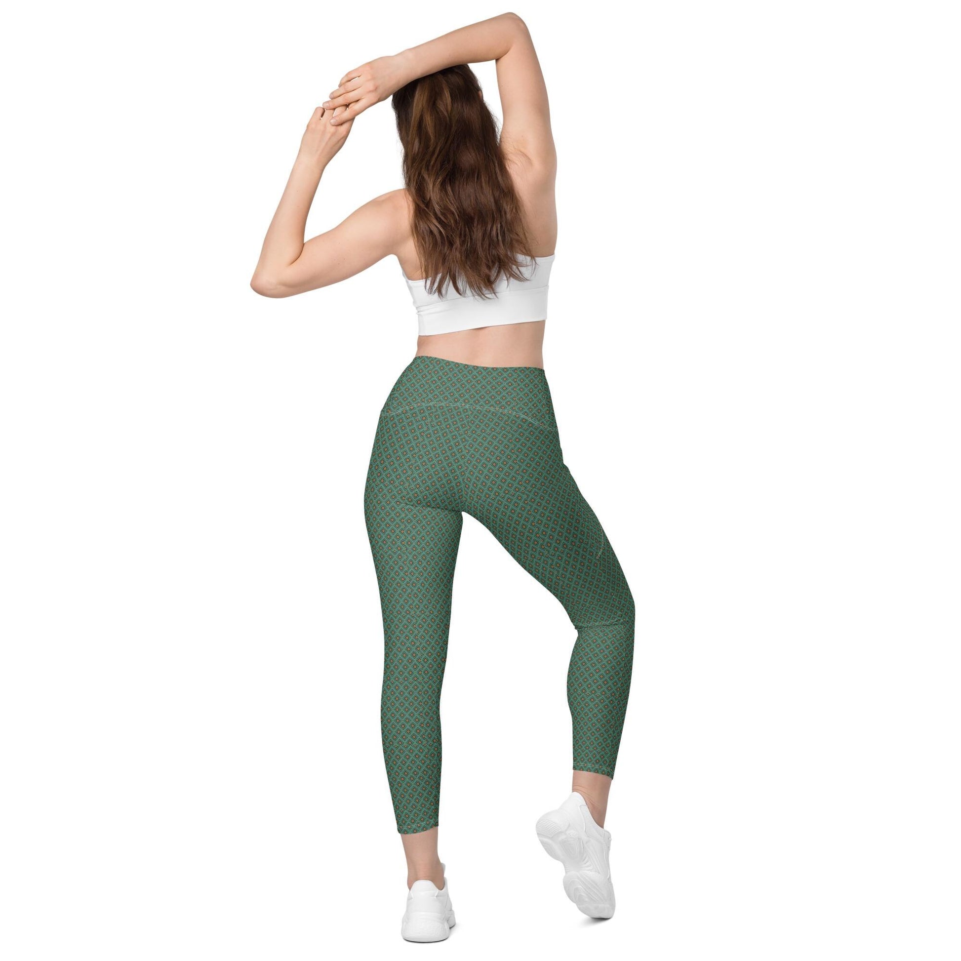 Geometric All-Over Pattern Women&#39;s Stretch Leggings | Trendy High Waist Fashion Pants | Comfortable & Stylish Activewear Leggings
