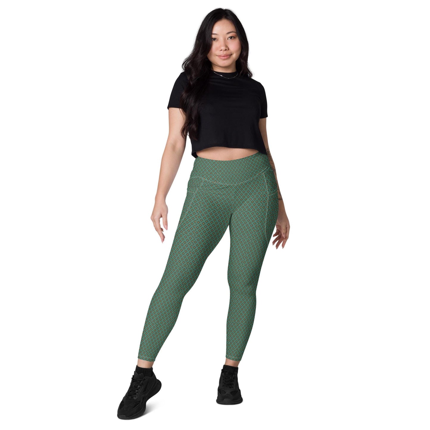 Geometric All-Over Pattern Women&#39;s Stretch Leggings | Trendy High Waist Fashion Pants | Comfortable & Stylish Activewear Leggings